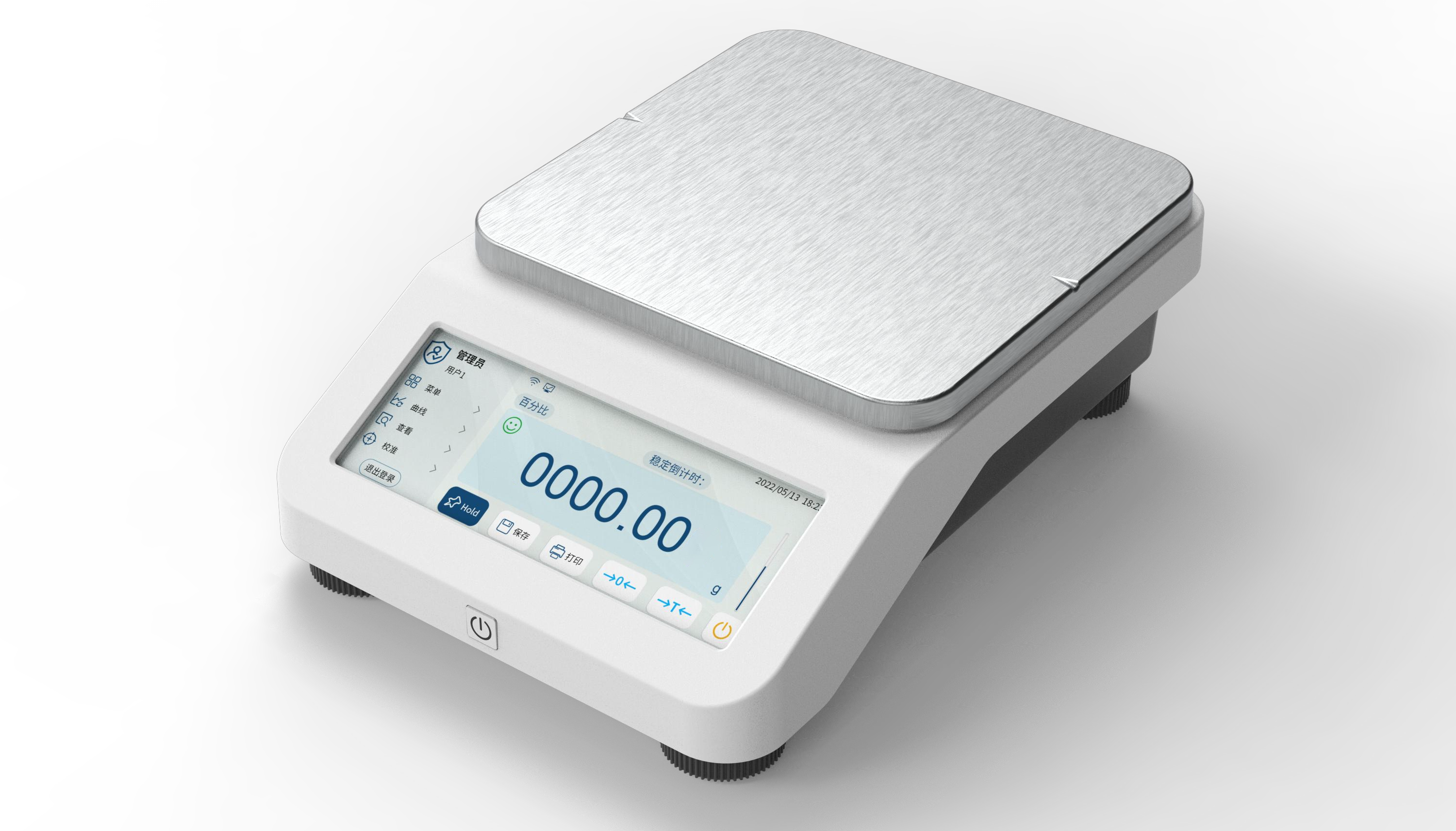 觸摸屏百分之一電子天平（方盤）